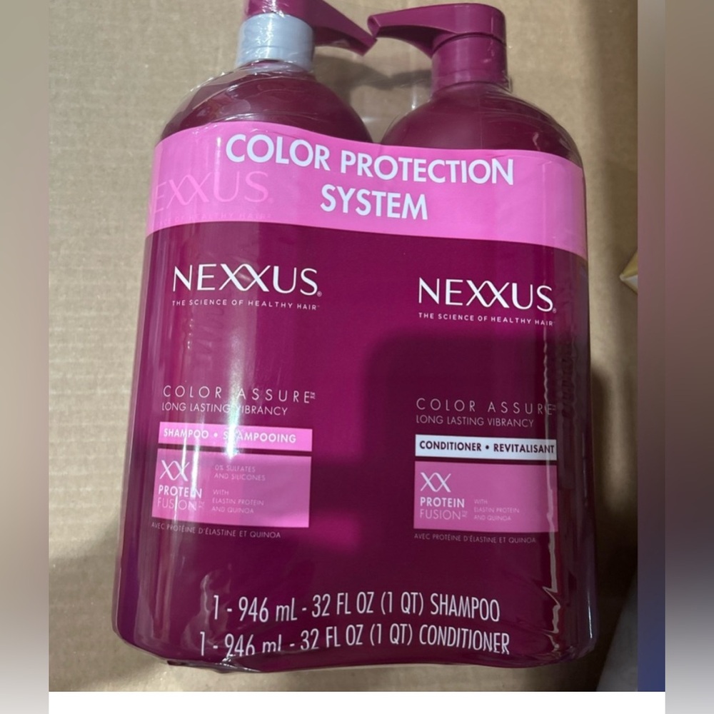 Nexxus Color Assure Shampoo & Conditioner Set, 32 fl oz Each X 2 = 64 Oz New